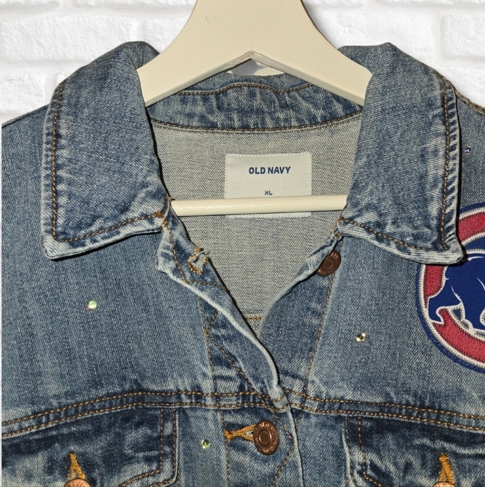 Chicago Cubs Rhinestone Crop Jacket - Picture 6 of 9